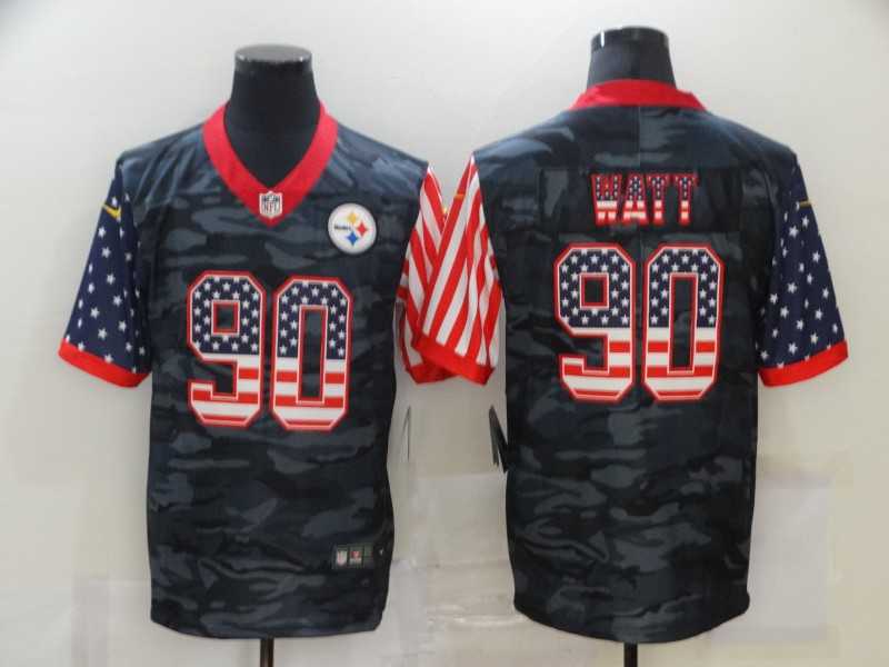Nike Steelers 90 T.J. Watt Black Camo USA Flag Limited Jersey Dzhi,We sell and wholesale Nike Steelers 90 T.J. Watt Black Camo USA Flag Limited Jersey Dzhi on line form chian!